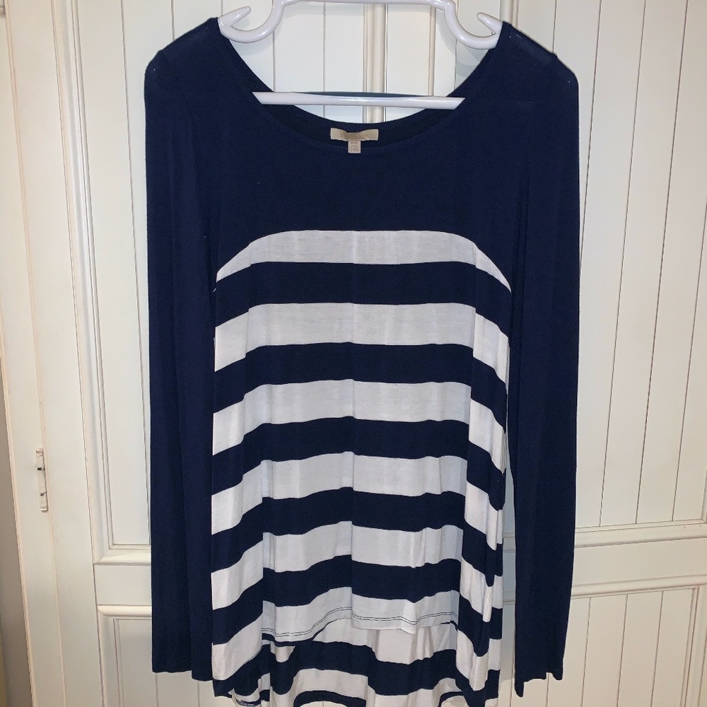 Anthropologie Bordeaux Striped Shirt